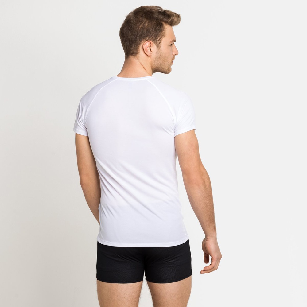 OdloTanktopBlTopCrewNeckSSActiveF-DryLightEco141162White-L
