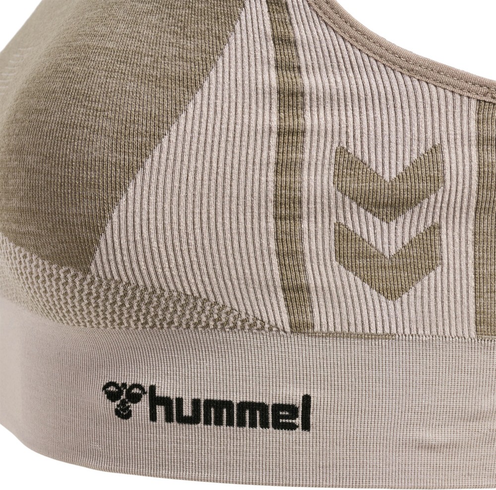 HummelDamenSportTopHmlcleaSeamlessSportsTopChateauGrayDriftwoodMelange-L