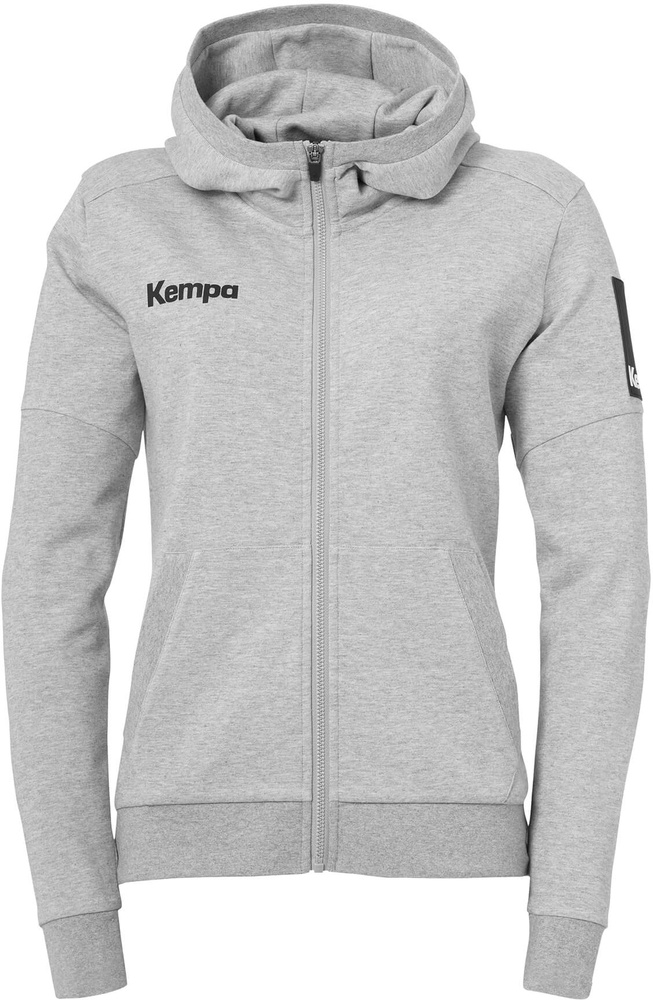 KempaDamenTrainingsjackeStatusKapuzenjackeWomen2003634GrauMelange-XS