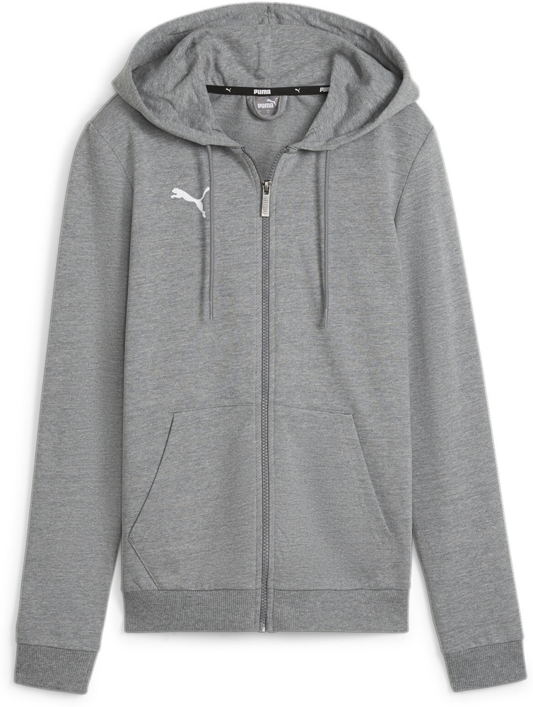 PumaDamenHoodieTeamGoalCasuaLongsleeveHoodedJacketWmn658597MediumGrayHeather-PumaWhite-XXL