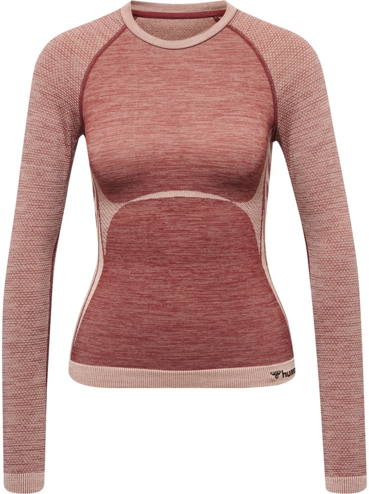 HummelDamenLongsleeveHmlcleaSeamlessTightT-ShirtLsWitheredRoseRoseTanMelange-L