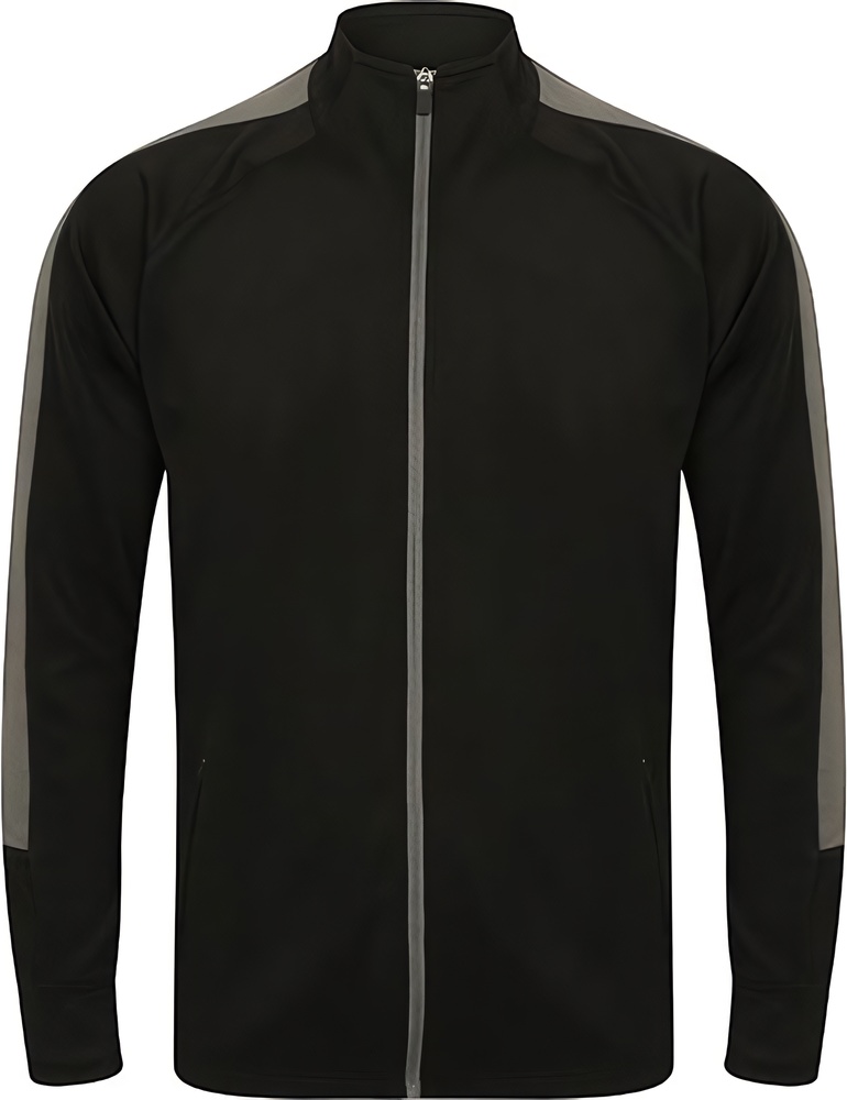 247CollectionTrainingsjackeLV871Black-GunmetalGrey-XS