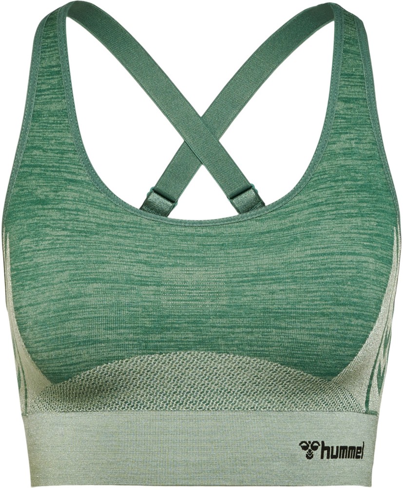 HummelDamenSportTopHmlcleaSeamlessSportsTopLaurelWreathLilyPadMelange-L
