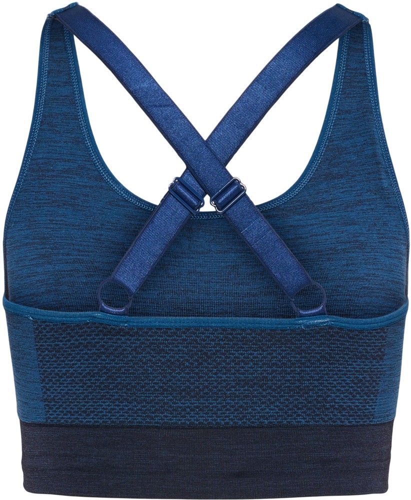 HummelDamenSportTopHmlcleaSeamlessSportsTopInsigniaBlueMelange-L