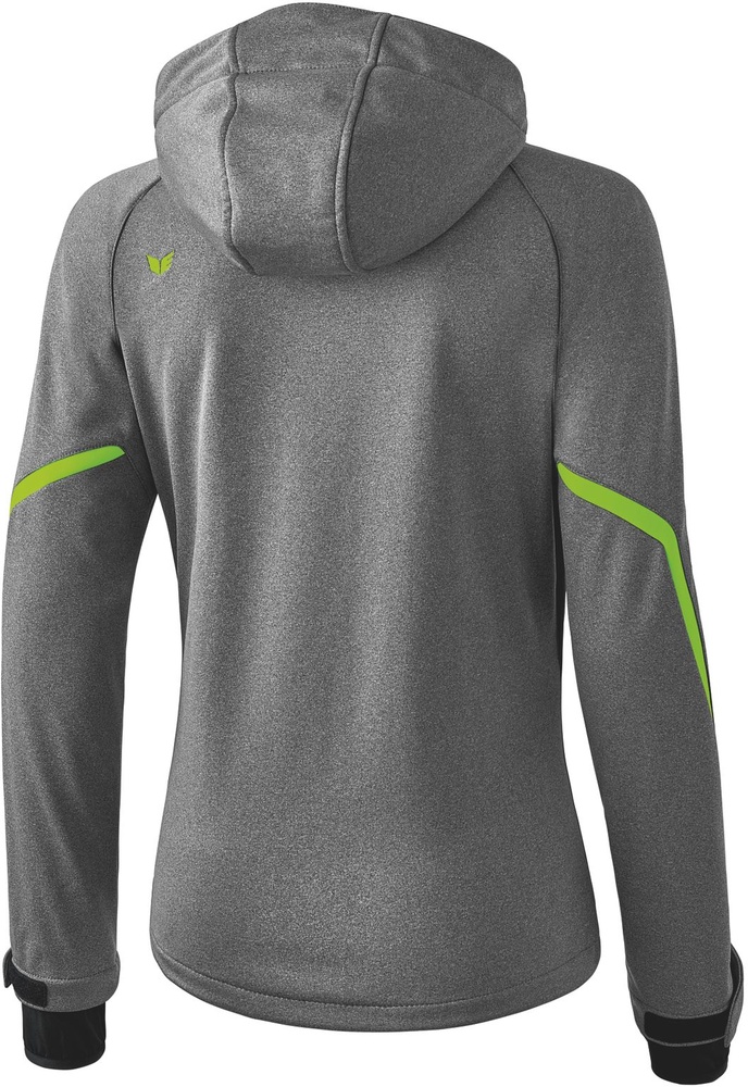 ErimaDamenSoftshelljackeFunctionEF0503GrauMelangeGreenGecko-34XXS