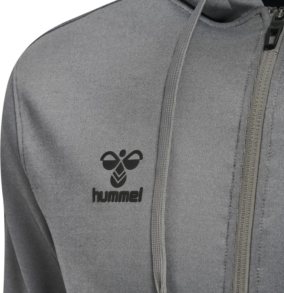 HummelHoodieHmlcoreXkPolyZipHoodSweatGreyMelange-XXL