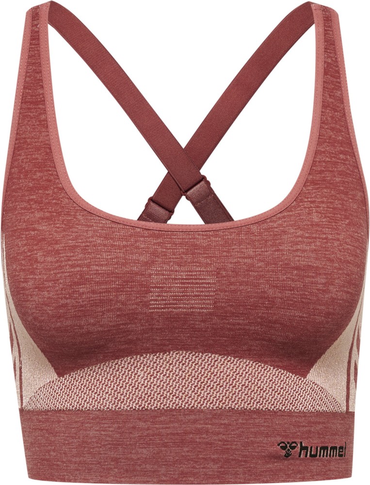 HummelDamenSportTopHmlcleaSeamlessSportsTopWitheredRoseRoseTanMelange-L