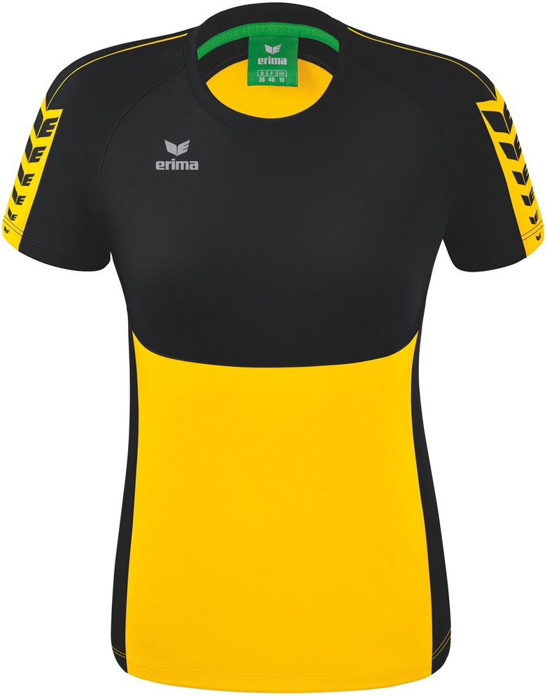 ErimaDamenSportshirtSixWingsT-Shirt22-0006GelbSchwarz-34XXS