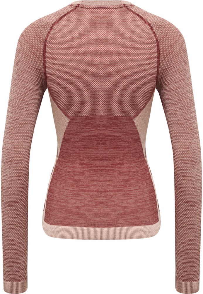 HummelDamenLongsleeveHmlcleaSeamlessTightT-ShirtLsWitheredRoseRoseTanMelange-L
