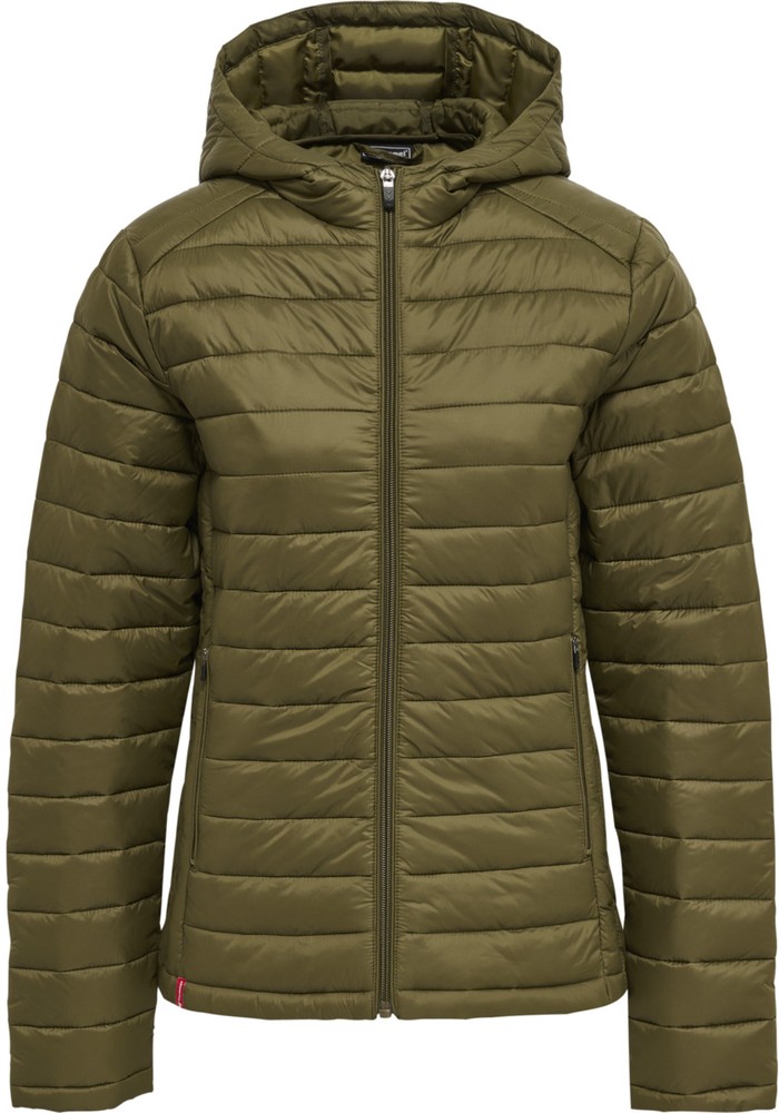 HummelDamenJackeHmlredQuiltedHoodJacketWomanDarkOlive-XXL