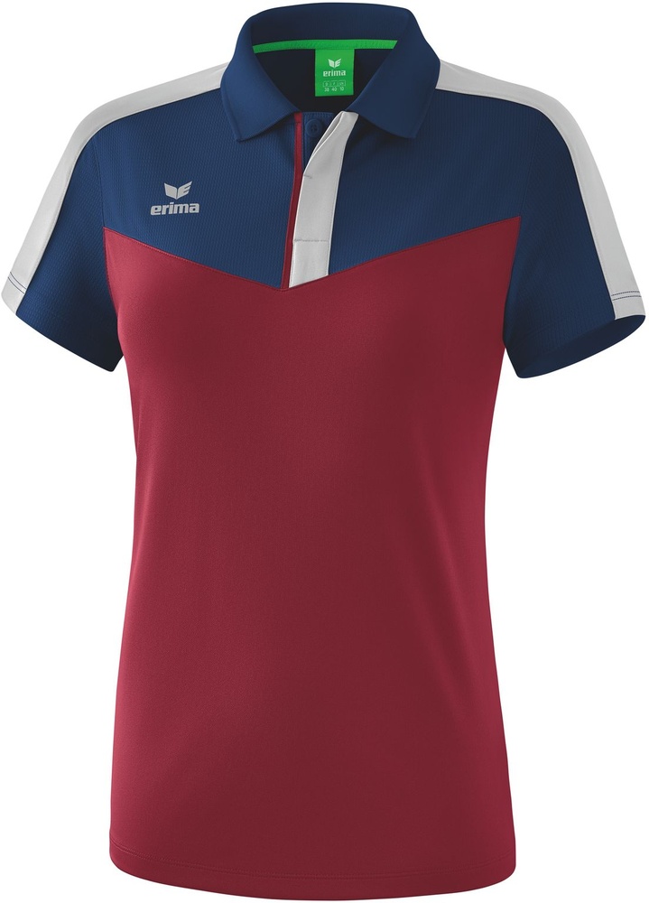 ErimaDamenPoloShirtSquadPoloshirt20-0005NewNavyBordeauxSilverGrey-34XXS