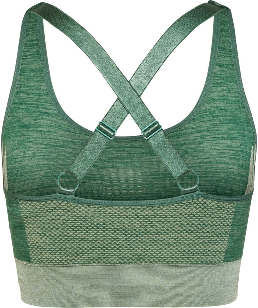 HummelDamenSportTopHmlcleaSeamlessSportsTopLaurelWreathLilyPadMelange-L