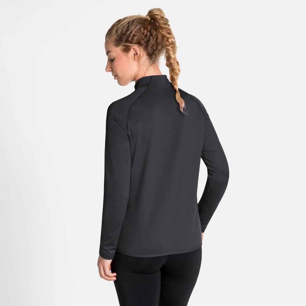 OdloDamenMidLayer12ZipBerraLight541791Black-L