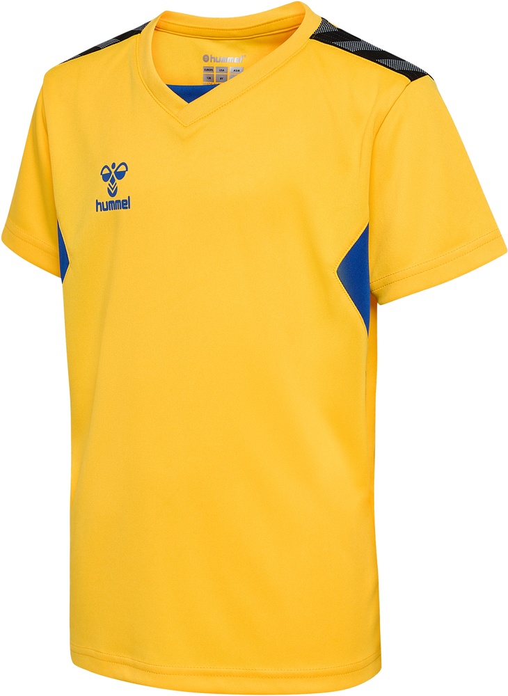 HummelKinderT-ShirtTopHmlauthenticPlJerseySSKidsSportsYellowTrueBlue-116