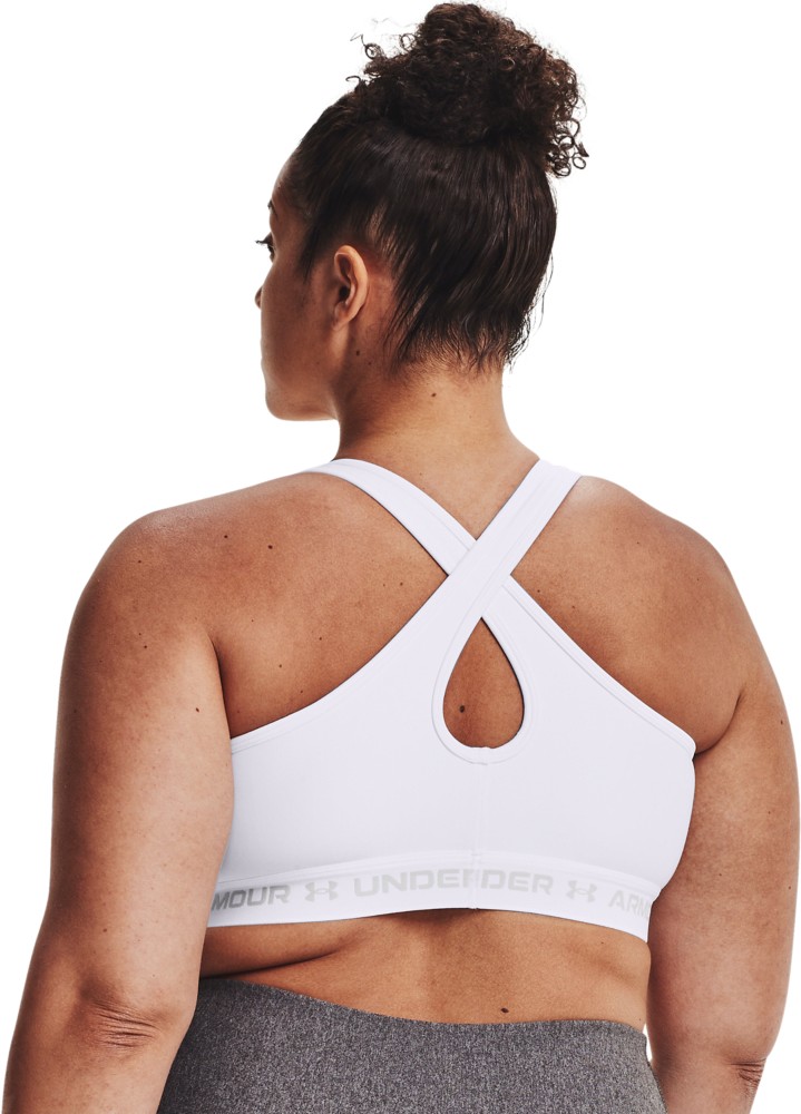 UnderArmourDamenSport-BHArmourMidCrossbackWhite-1X