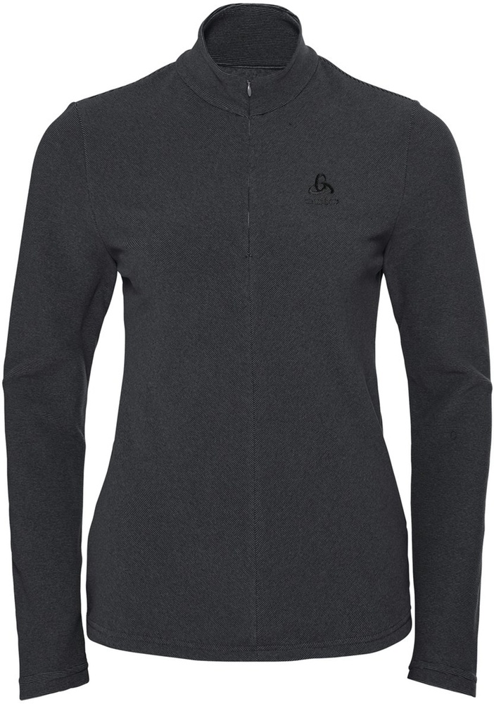 OdloDamenMidlayer12ZipRoy542331ShaleGrey-BlackStripes-L