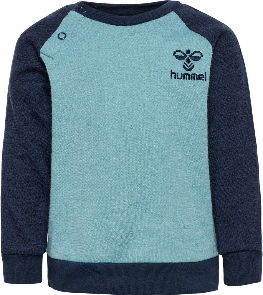 HummelKinderSweatshirtsHmlwulbatoSweatshirtMineralBlue-104