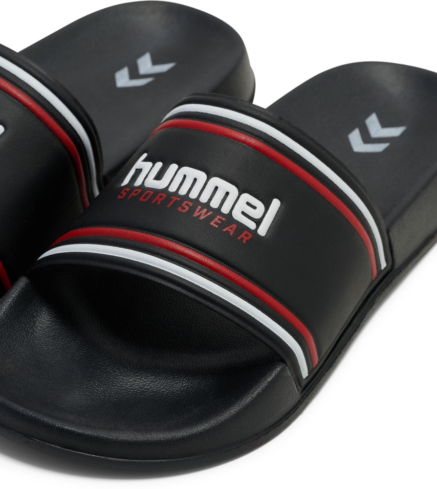 HummelBadeschuhePoolSlideRt228340BlackWhiteRed-36