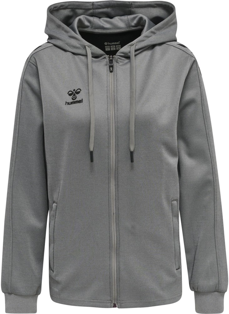 HummelDamenHoodieHmlcoreXkPolyZipHoodSweatWomanGreyMelange-XXL
