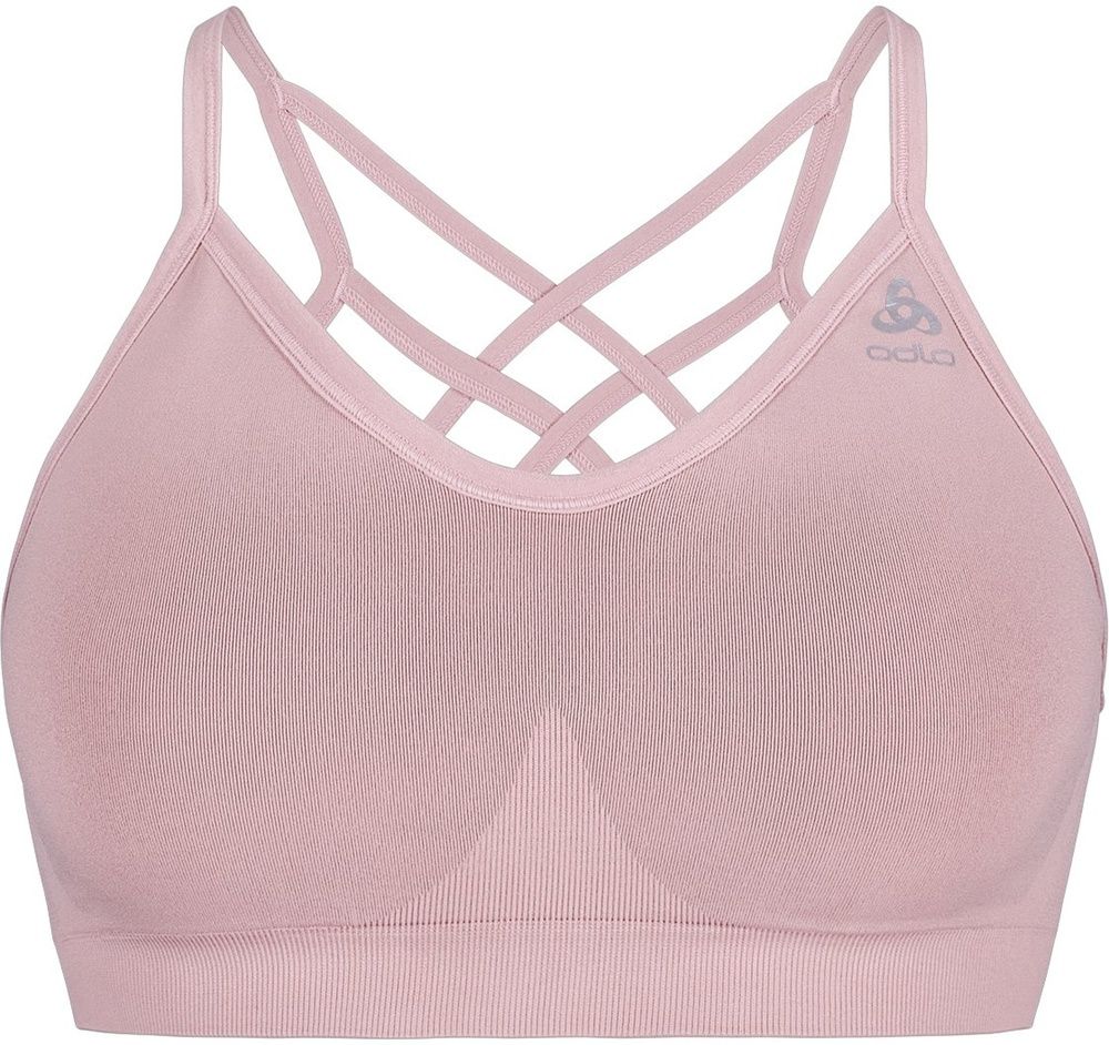 OdloDamenSportsBraSeamlessSoft130601PaleMauve-GreyMelange-L