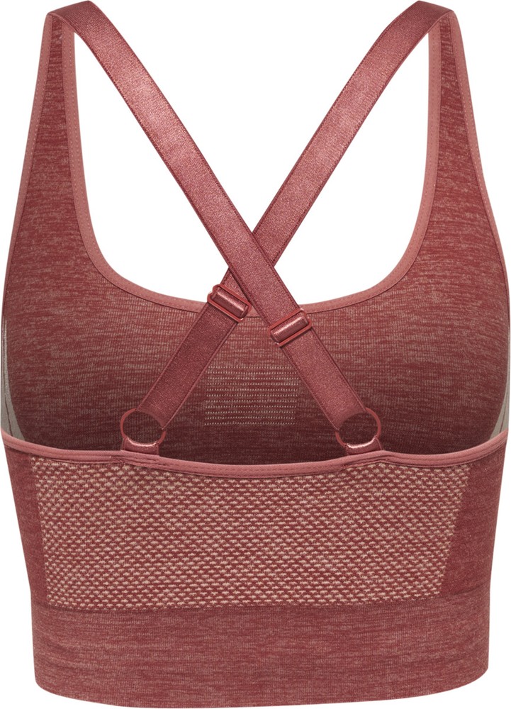 HummelDamenSportTopHmlcleaSeamlessSportsTopWitheredRoseRoseTanMelange-L